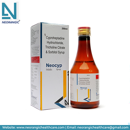 Cyproheptadine 2mg and tricholine Citrate 275mg